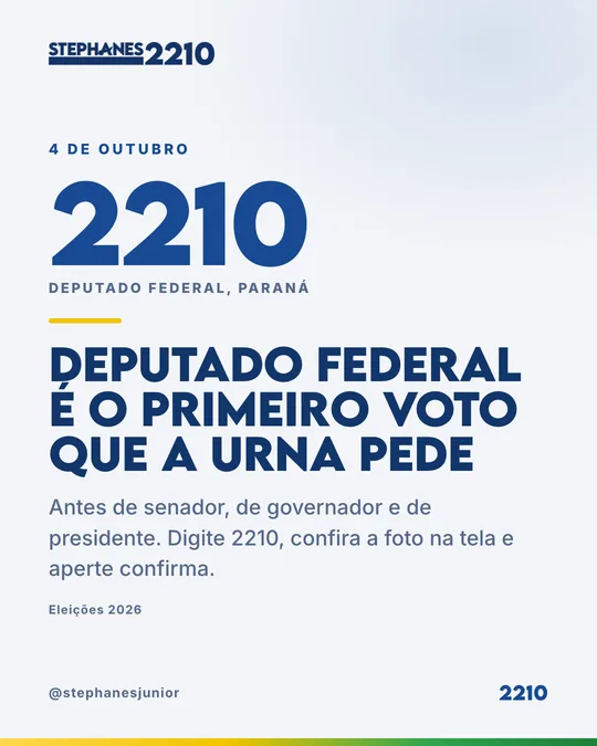 Card: 2210 é o primeiro voto da urna