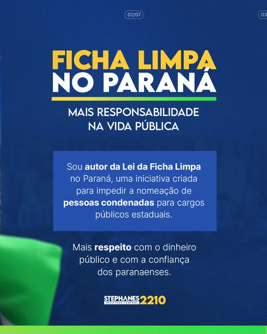 Card: ficha limpa no paraná