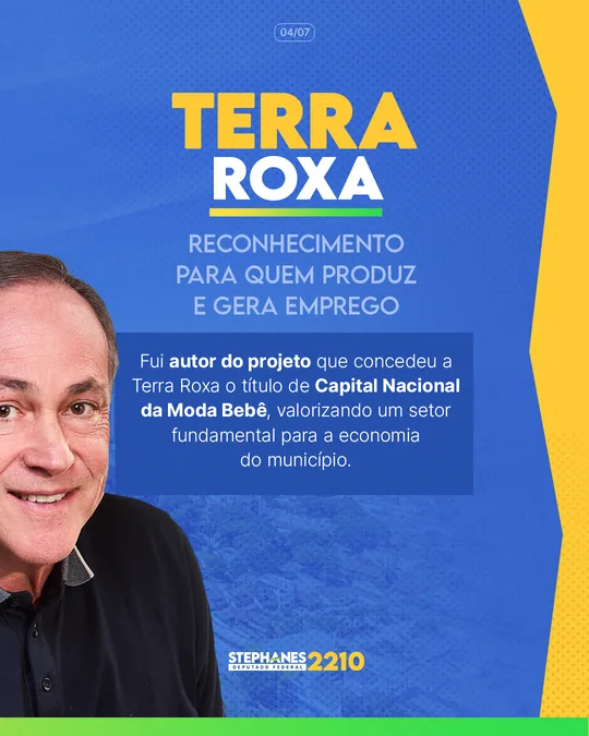 Card: terra roxa, capital nacional da moda bebê